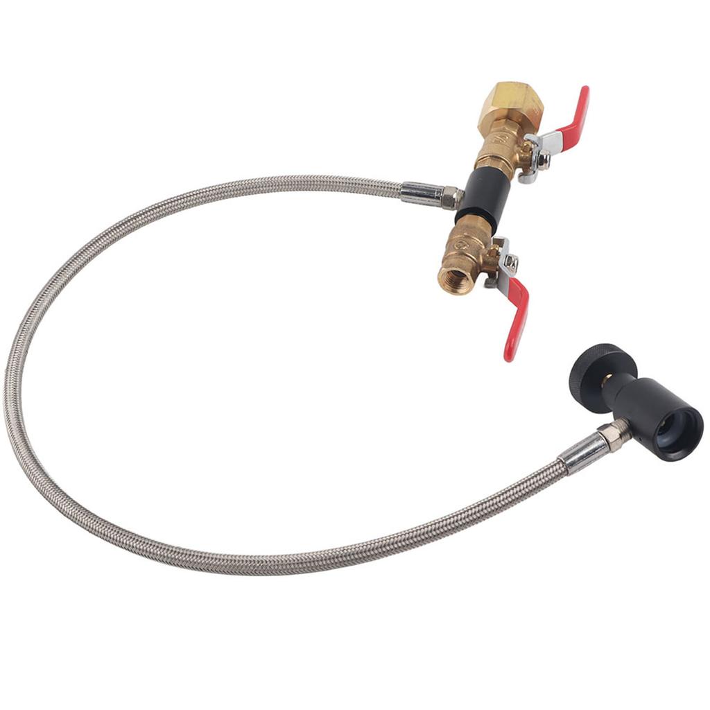 CGA-320 CO2 Cylinder Refill Adapter with Hose For Filling Soda Tank 24" Without Gauge