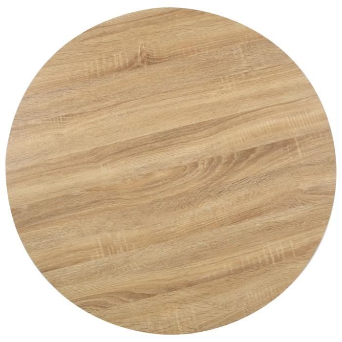 VidaXL Table de bistro Marron clair 80 cm MDF