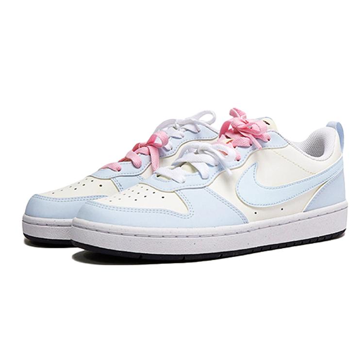 Nike Court Borough Skateboard Shoes Women's Low Top Pink/White/Blue FV8120-141(Team15-)