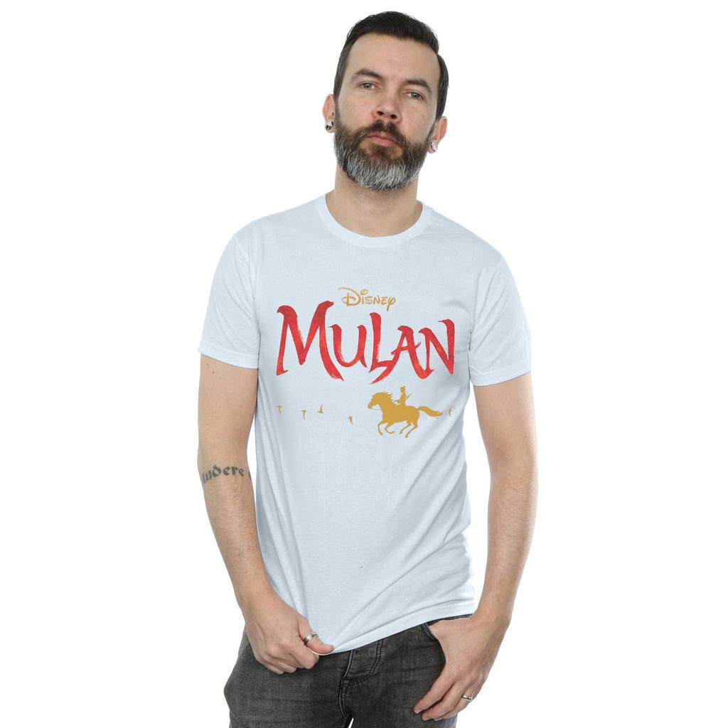 Disney Mens Mulan Movie Logo T-Shirt