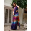Saree Nou Exclusiv de Designer din Bumbac și In cu Imprimeu Digital – Aspect Proaspăt și Elegant