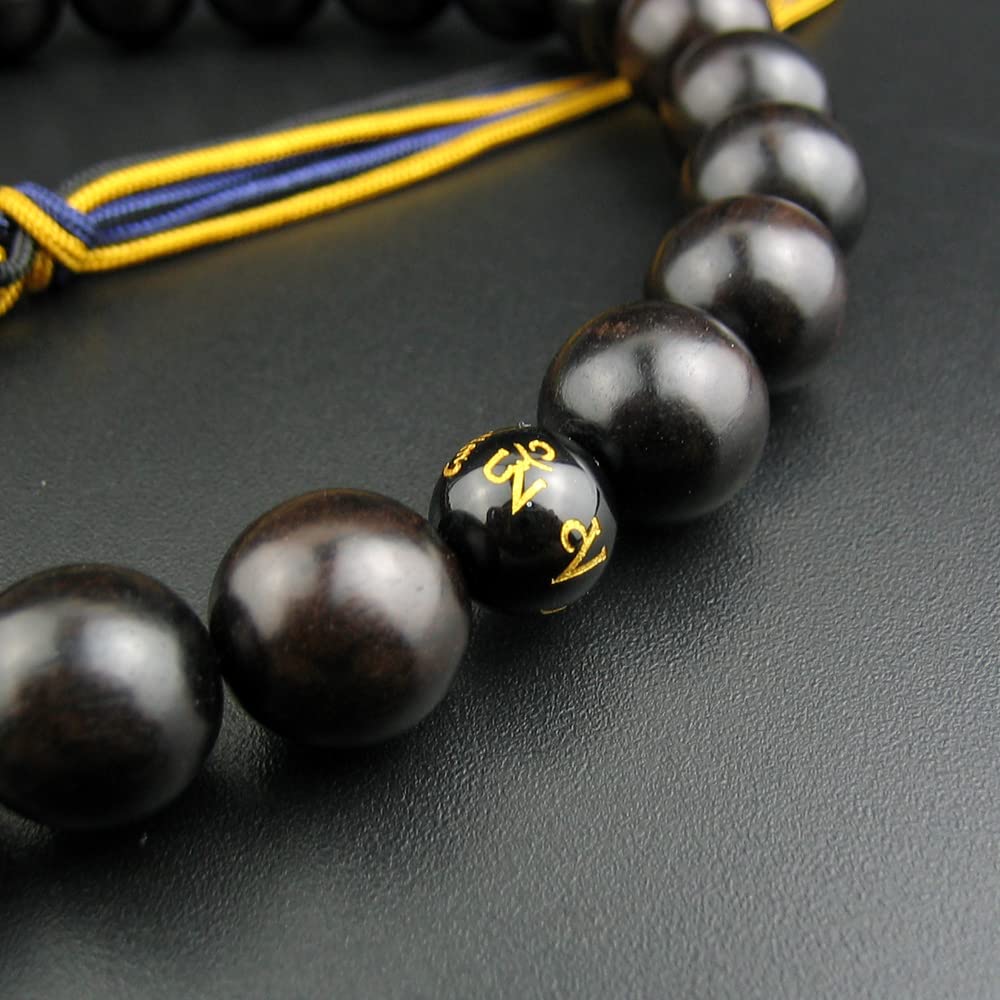 [WONDERFUL LOTUS Myorenka] Myorenka Buddhist Prayer Beads for Men, Jodo Shinshu, 22 Beads, Ebony, Two-Color Tassel, Buddhist Altar Accessories,