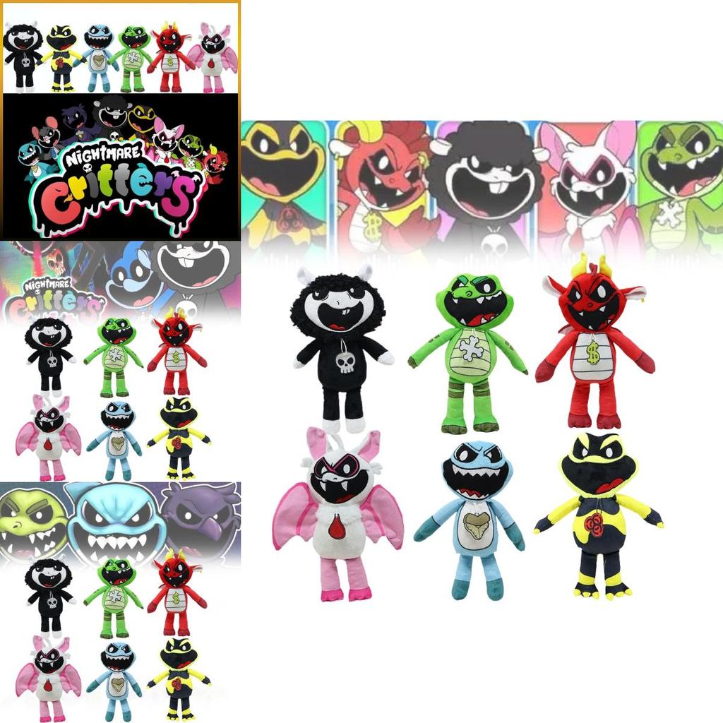 Adorable Nightmare Critters Black Sheep Plush Toy Soft Stuffed Animal For Kids