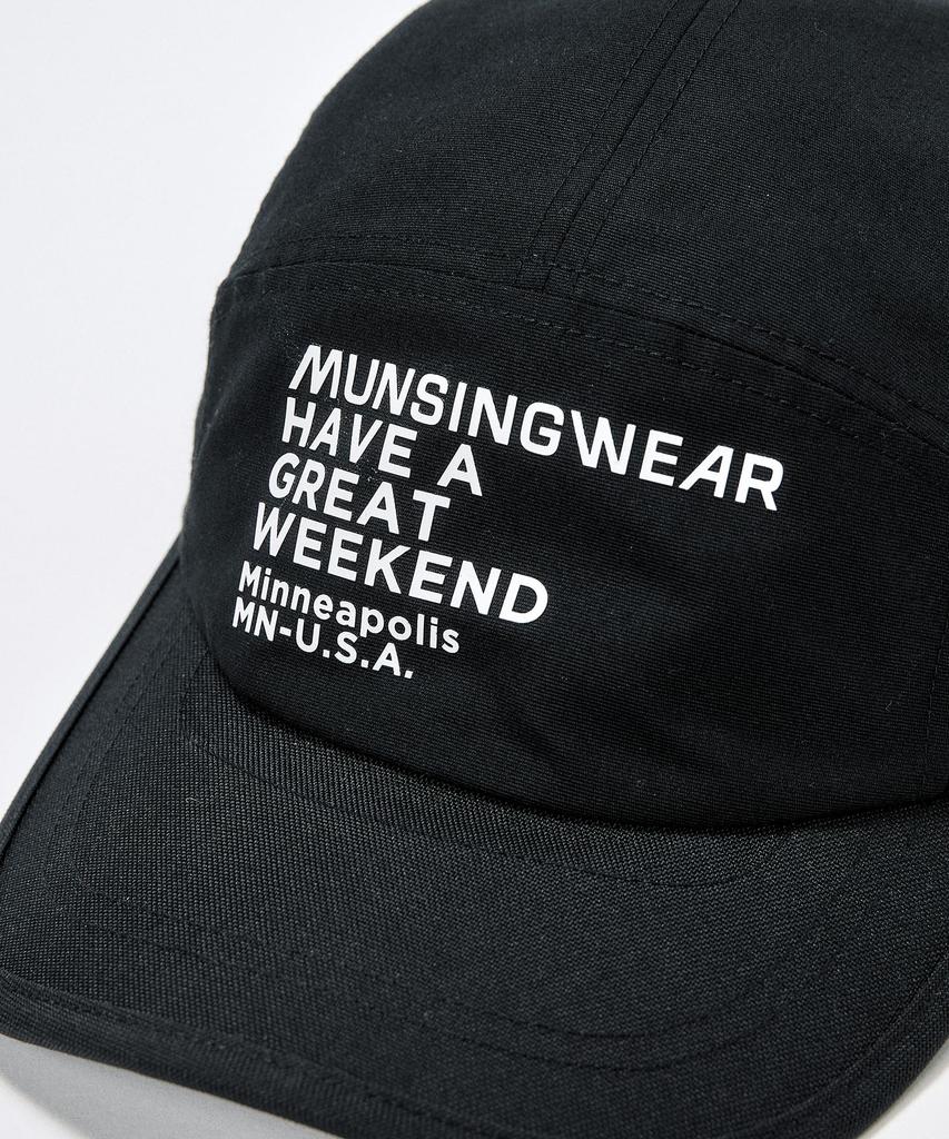 [Munsingwear] Cap Hybrid De Gaulle Cap One-Touch Buckle Sunshade Golf MG4FCP22M Men's BK00 (Black)