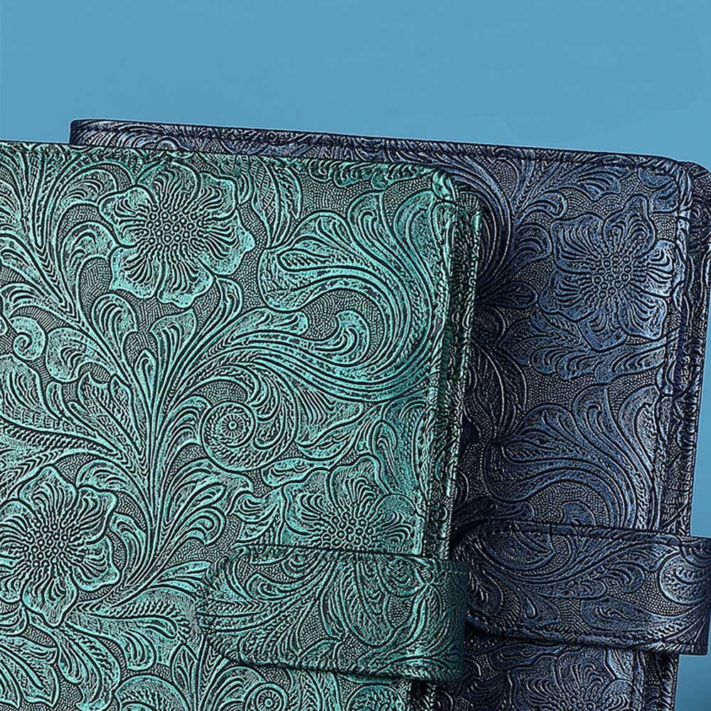 Loose Leaf Page Rings Magnetic Buckle Leather Binder Binder Pockets Paper Holder Notebook Cover