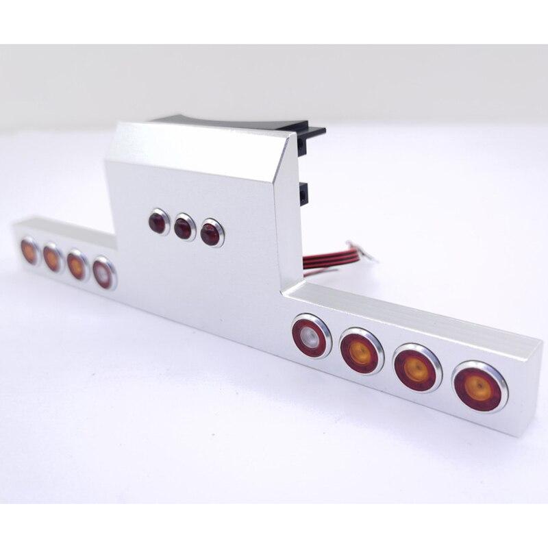 

Металевий передній задній бампер зі світлодіодними ліхтарями для 1:14 Tamiya RC Вантажівка King Hauler 56301 56336 56344 REAR Bumper