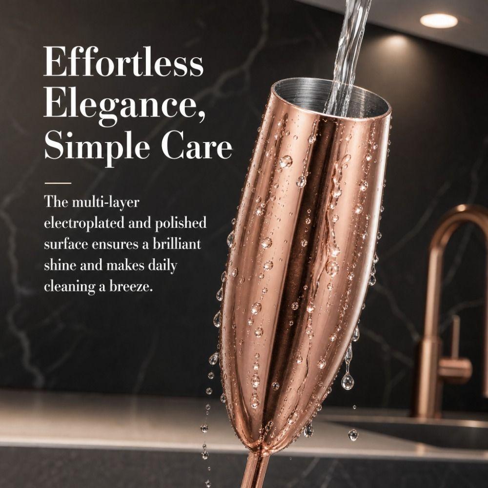 304 Stainless Steel Cocktail Glass Rose Gold Champagne Flutes  Bar Supplies