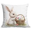 New Easter Pillowcase Country Cartoon Rabbit Easter Egg Pillowcase Sofa Cushion Pillowcase