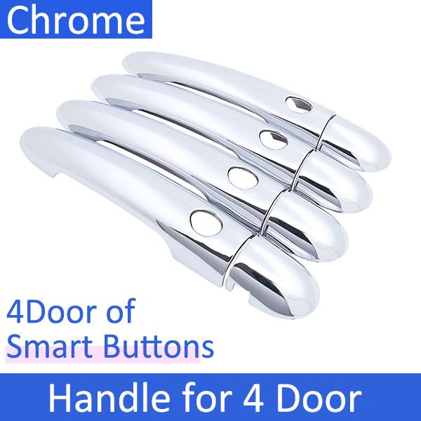 

4x для Nissan Primera P12 2002 2003 2004 2005 2006 2007 2008 хромированная крышка дверной ручки автомобильные аксессуары наклейки отделка Стайлинг Handle 4 Button