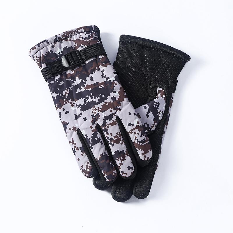 Men's Windproof Winter Ski Gloves - Thick, Non-Slip, Velvet-Lined for Warmth and Cold Protection, Ideal for Cycling and Riding