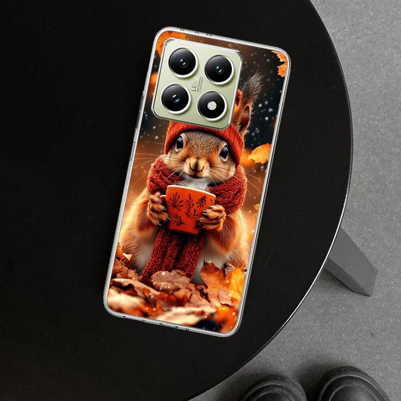 Animal Squirrel Phone Case Cover for Xiaomi Redmi Note 15 14 13 12 11 Pro Plus 14S 12S 11S 11T 11E 10S 10 Customized Fundas Redm