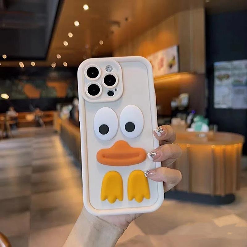 Three-dimensional sausage duck applies to Transsion INFINIX mobile phone case personalized creative CAMON 40 fun cartoon soft case