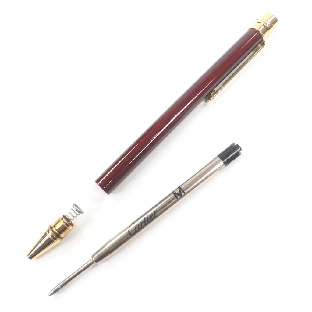 Excellent Cartier Ballpoint Pen Santos De Cartier Twist Type Bordeaux Used