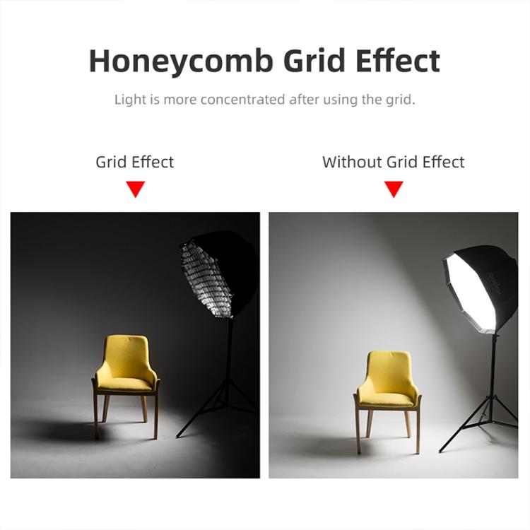 TRIOPO S55 Diameter 55cm Honeycomb Grid Octagon Softbox Reflector Diffuser for Studio Speedlite Flash Softbox