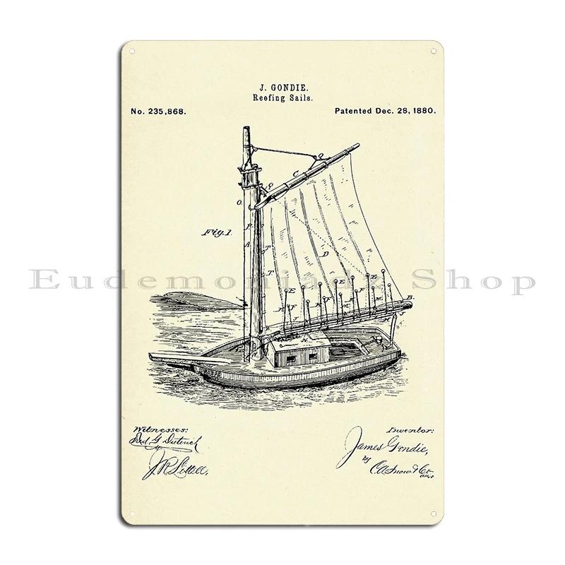 Age of sails french vintage sailing ships Boat project  Leonardo da Vinci drawing Metal Design Vintage Cinema Tin Sign Poster