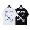 1330 Bianco Sporco Estate Uomo e Donna Cotone Puro Stampato Oversize Maglietta Street Wear