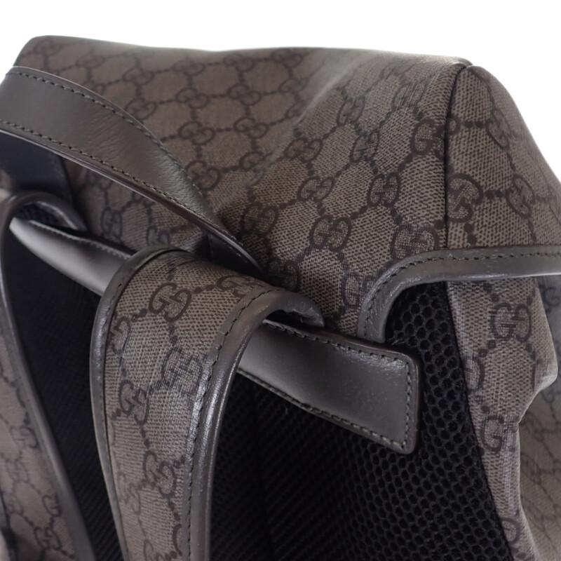 Gucci 598140_FABHU_8863 Backpack Â· Daypack Gray/black GG Supreme Canvas Mens