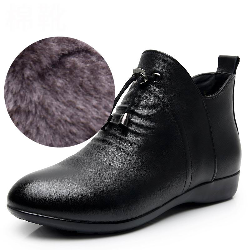 Fashion GKTINOO Fashion Women Boots Autumn Boots Genuine Leather Ankle Boots 2025 Winter Warm Fur Plush Women Shoes Big Size 43