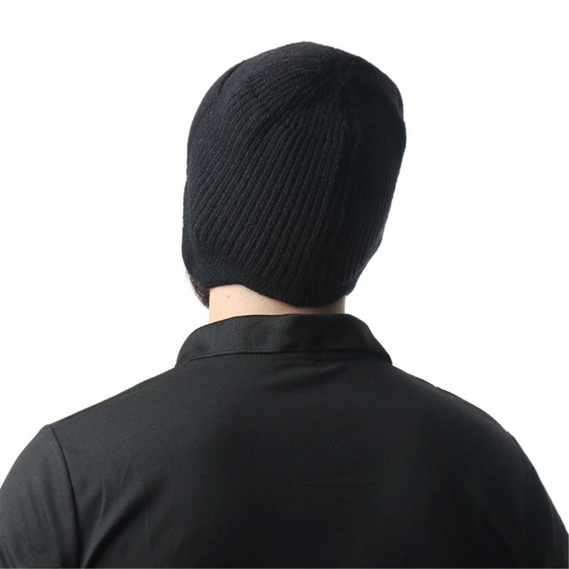 Knit Brimless With Solid Color Earflaps Design Soft Acrylic Winter Pullover Hat For Unisex Adults Teens Daily Cycling Wear