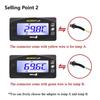 4 In 1 Motorcycle Thermometer Engine Oil Temp Voltage Time LCD Digital Display  12V  
