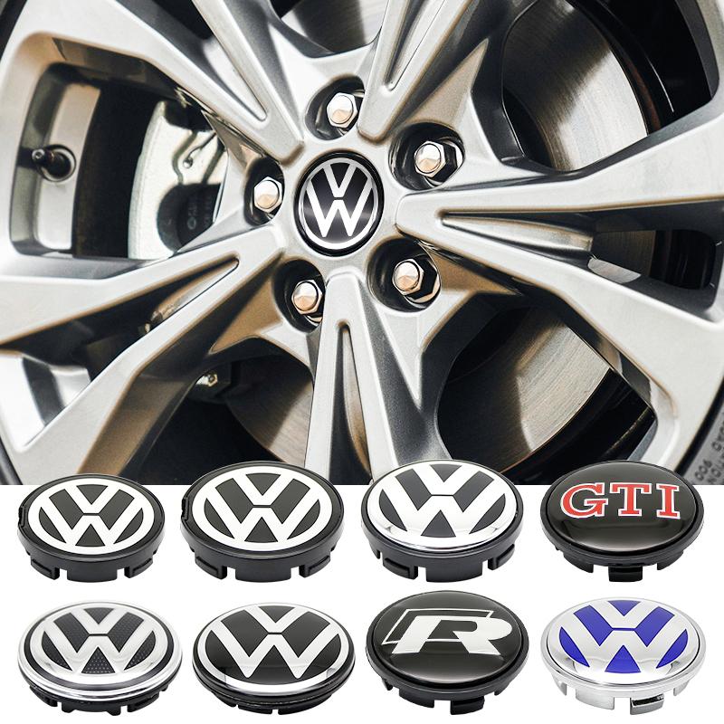 hijk1 4pcs VW Wheel Center Hub Caps 56mm 65mm 70mm Wheel Cover For Touran Golf 4 5 6 7 Polo Passat B5 B6 B7 CC 3D Premium Plus Pro Kit