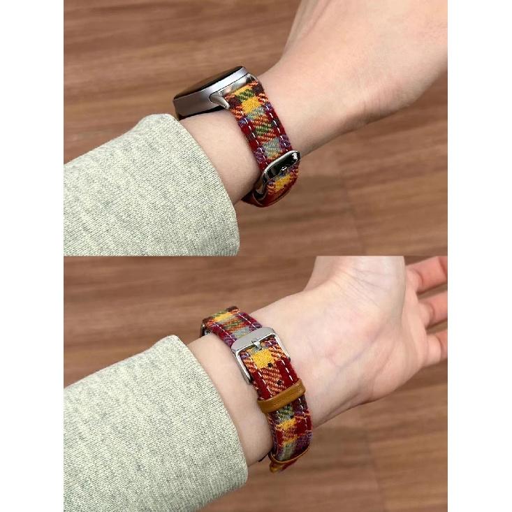 New Rainbow Leather Loop For Xiaomi Band 10 9 8 NFC Accessories watch strap For Mi Band 8