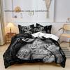 Digital Print Couple Skeleton Quilt Cover Set - Unique, Stylish, Comfortable for Bedding