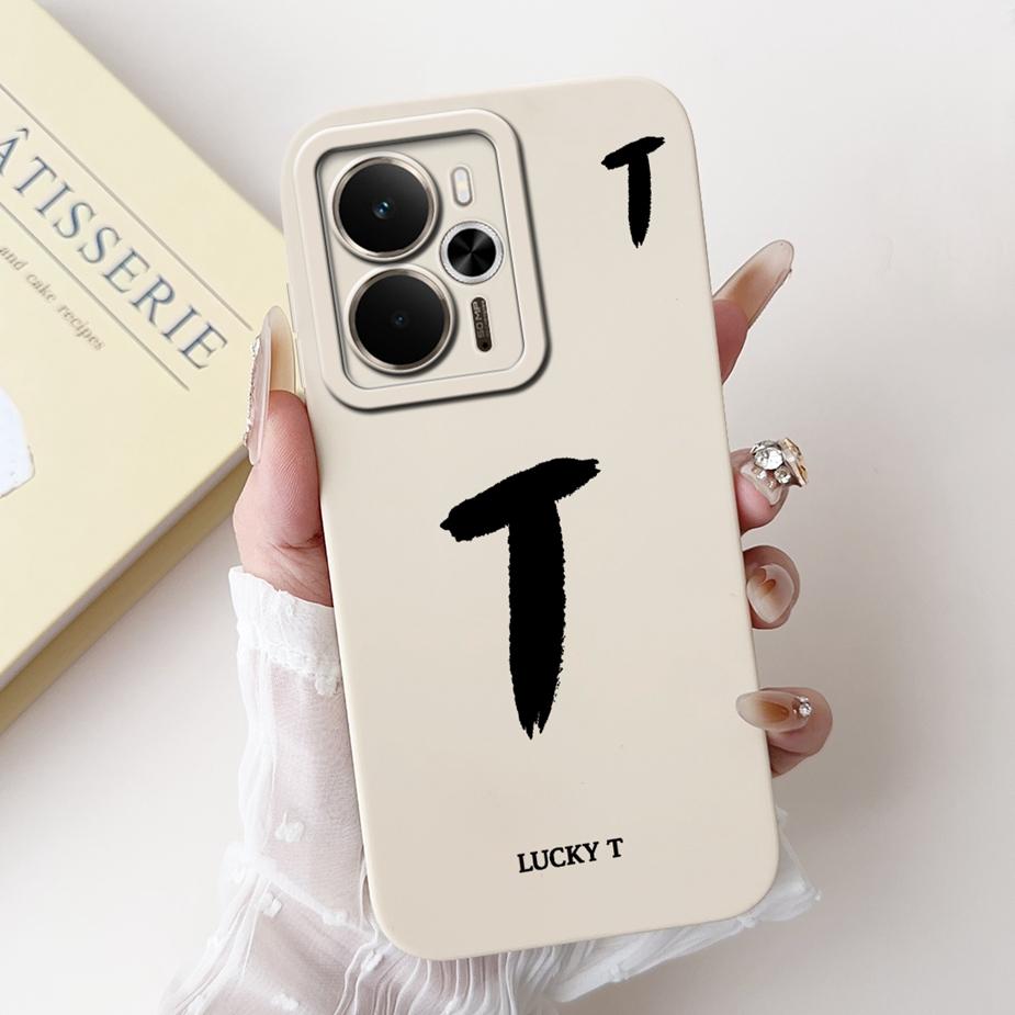 For Readme 14 5G Case RMX5075 Cute Lucky Letters Cover Soft TPU Phone Case For Realme 14X 14 Realme14 T 14T 5G Back Cover Fundas