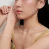 Geegee [silver925] Ribbon Plat Chain Necklace