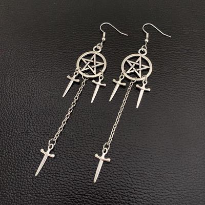 European Gothic Star Dagger Earrings – Supernatural Friendship Gift