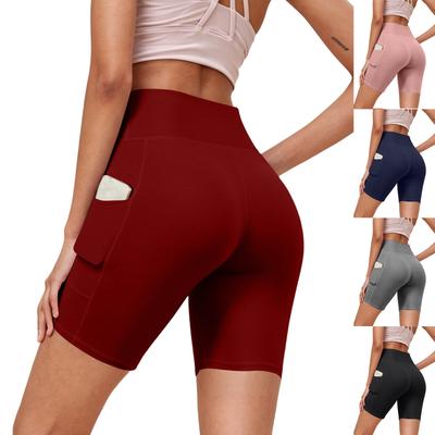 Women's High Waisted Yoga Shorts with Pockets, Tight Shorts for Gym, Running and Outdoor Activities
