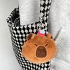 Translator Capybara Family Plush Small Animal Kapibala Cute Doll Bag Keychain Plush Doll