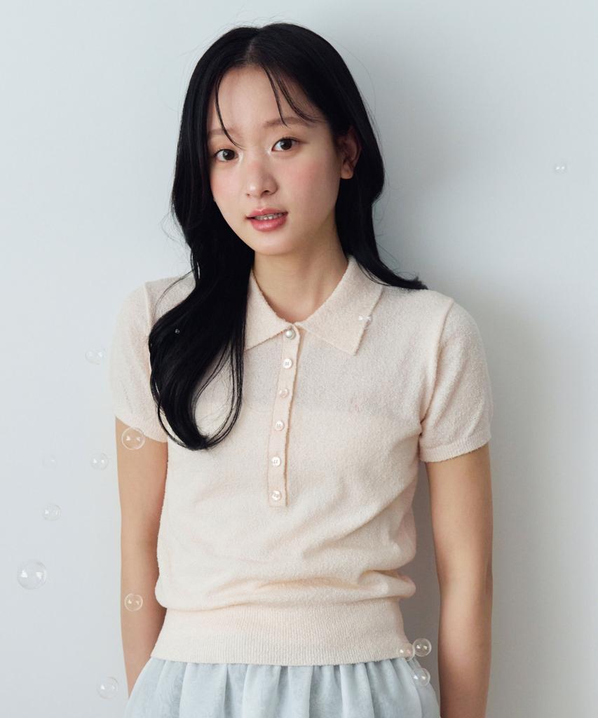 KNIZURE Classic Boucle Collar Half Knit_2 Colors
