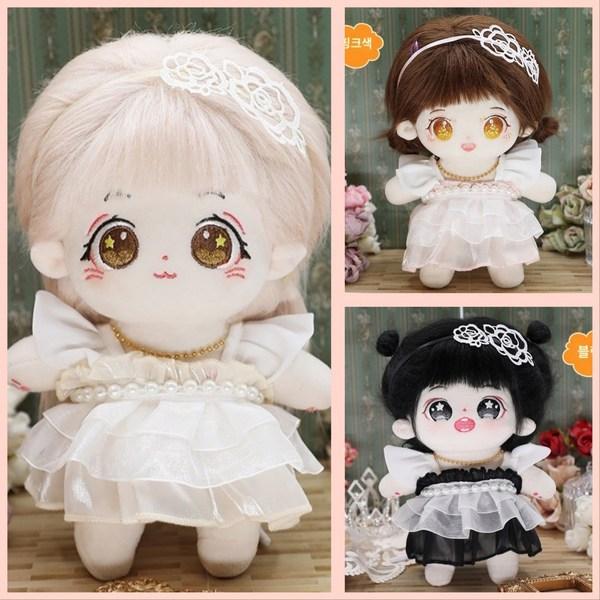 Mochadoll 20cm Baumwollpuppenkleidung Prinzessinnenkleid, rosa