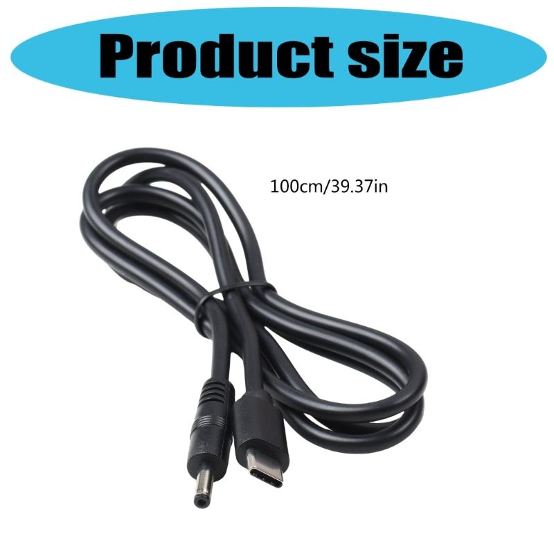 Type C To 12V Power Supply Cord 3.5x1.35mm Plugs For Printer Modem Notebook Voltages Stable Coppers Cores