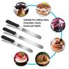3 Stück 6/8/10 Zoll Kuchen Dekorieren Schräges Buttercreme Zuckerguss Spachtel Edelstahl Offset Zuckerguss Spachtel Backmesser Glätter