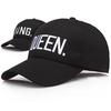 Neue Damen-Baseballmütze mit Buchstaben-Stickerei, König und Königin, Snapback-Hüte, Paar-Hip-Hop-Stil, Outdoor-Casual-Baumwoll-Sonnenhut