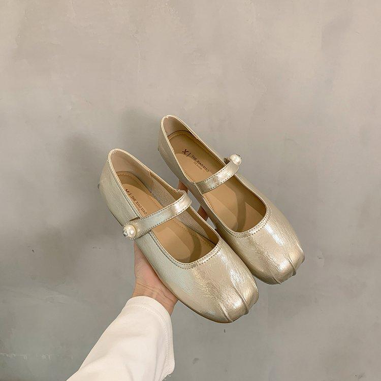 Pantofi simpli Mary Jane retro franțuzești pentru femei 2025 nou vară versatili cu talpă plată cu fustă talpă moale pantofi beanie