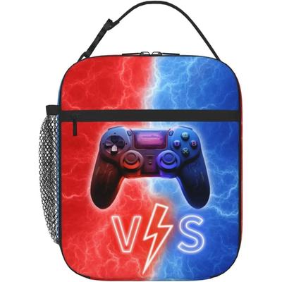 Lunch Box for Boys, Cool Video Game Controller Reusable Lunch Bag for Kids, Gaming Reusable Lunch Box Cooler for School Travel