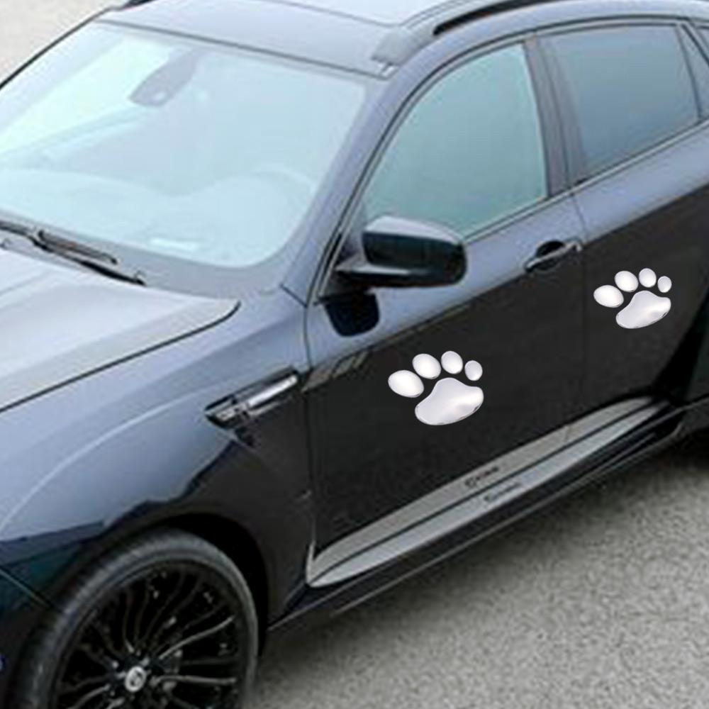 Sticker Brand Silver Car Bear Body Dog Decal Pattern Bumper Paw Animal Foot