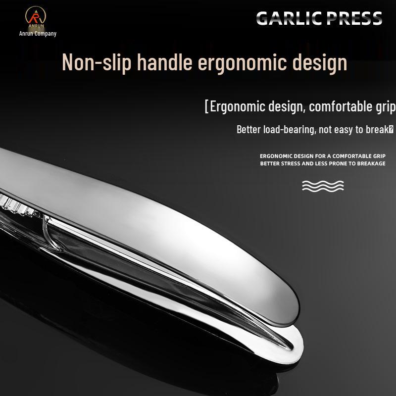 Durable Zinc Alloy Multi-Functional Garlic Press & Masher with Peeler