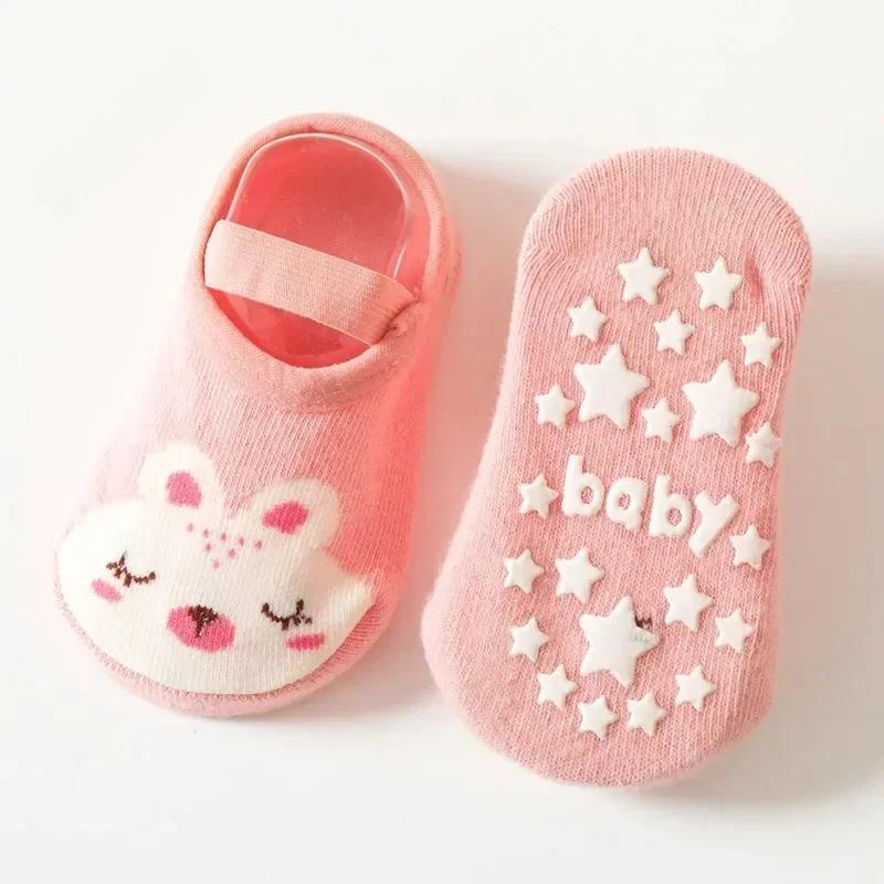 

3/1 Pairs Kids Socks Sweet * Baby Toddler Non-skid Socks Little Girls Cute Cartoon Floor Socks 1 to 3 year