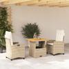 VidaXL 3-Piece Garden Dining Set with Cushions, Patio Table, Patio Furniture, Outdoor Furniture, Beige 3277409