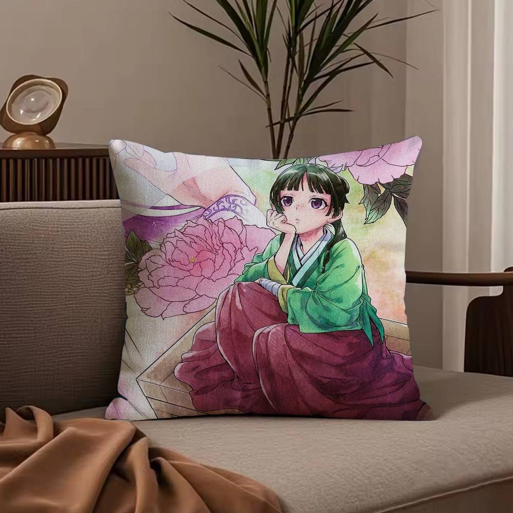 The a-Apothecary Diaries maomao Pillow Case Anti-dustmite Pillowcase Invisible zipper silky short plush Sofa cushion cover