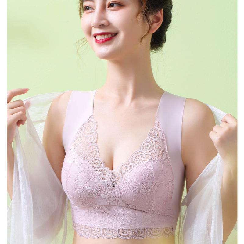 Seamless Large Size Underwear Women's Small Breasts Gather No Steel Ring On The Collection Auxiliary Breast Anti-sagging Bra