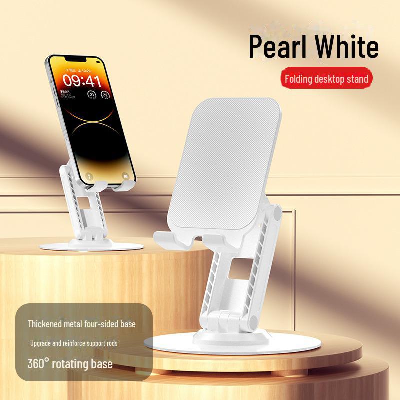 Adjustable Folding Mobile Phone Stand with Clip, Telescopic Desktop Holder, Portable Rotating Ring, Customizable Logo.