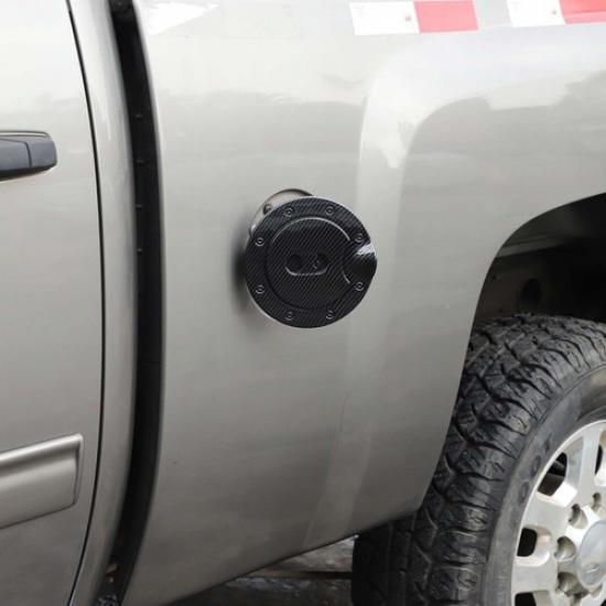

Carbon Gas Cap Door Fuel Tank Cover For Chevy Silverado Sierra 07-13 Accessories