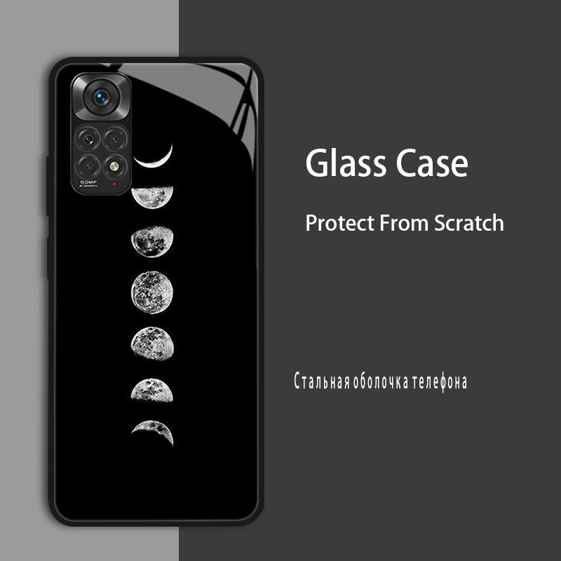 For Redmi Note 11 Case Cover Tempered Glass Case Hard Coque Bumper For Xiaomi Redmi Note11 Note 11 Pro 5G 4G 11s Protect Case