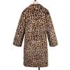 VAYLA  Autumn Winter Fur Coat Women Fashion Casual Square Collar Imitation Leopard Faux Fur Coat Plush Long Coat Winter Jacket