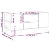VidaXL Table basse noir 102x44,5x50 cm bois d'ingénierie 830989